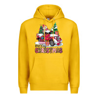 Lemon pink merry christmas Premium Hoodie - MaliasSmallBusiness