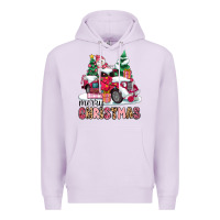 Lilac pink merry christmas Premium Hoodie - MaliasSmallBusiness
