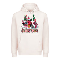 Pale Pink pink merry christmas Premium Hoodie - MaliasSmallBusiness