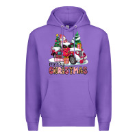 Purple pink merry christmas Premium Hoodie - MaliasSmallBusiness