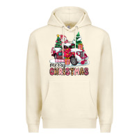 Sandshell pink merry christmas Premium Hoodie - MaliasSmallBusiness
