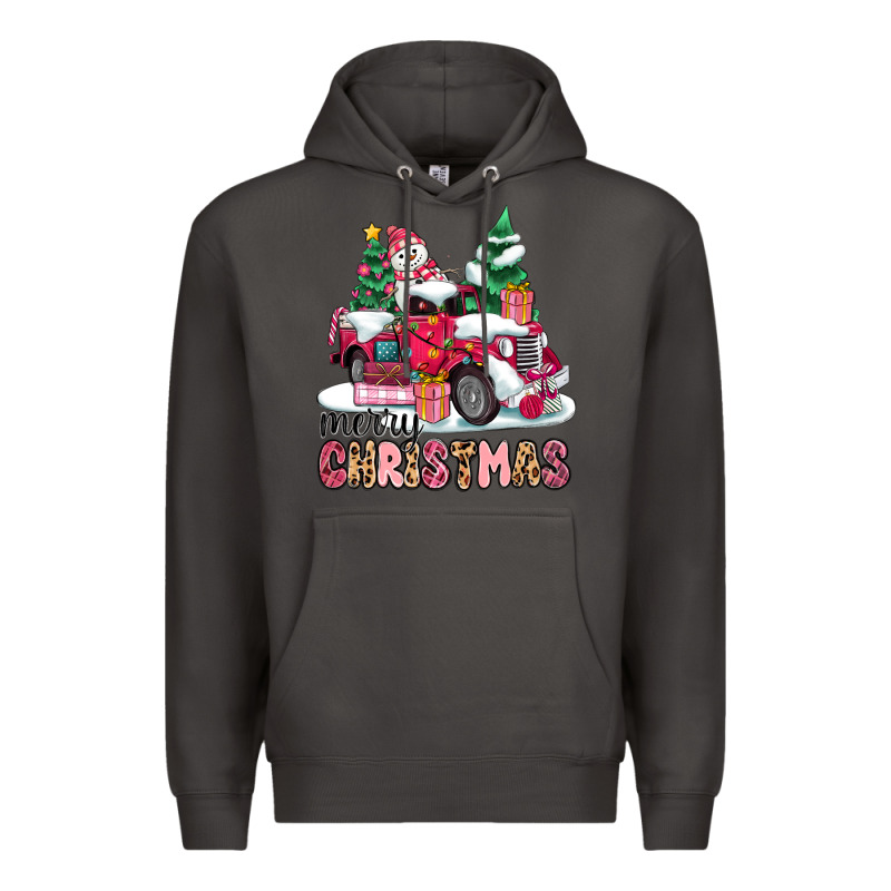 Pink Merry Christmas Premium Hoodie by MaliasSmallBusiness | Teevron