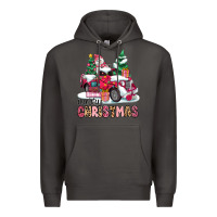 Smoke pink merry christmas Premium Hoodie - MaliasSmallBusiness
