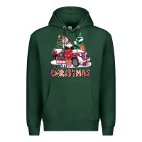 Sports Green pink merry christmas Premium Hoodie - MaliasSmallBusiness