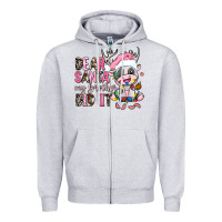 Heather Grey dear santa my brother did it Zipper Hoodie - AdoDesignShop