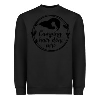 Black Camping Heavyweight Sweatshirt - Unal Design