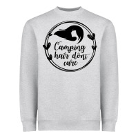 Heather Grey Camping Heavyweight Sweatshirt - Unal Design