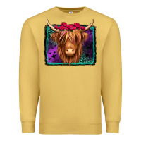 Antique Gold halloween highland cow Premium Sweatshirt - Jasminsmagicworld