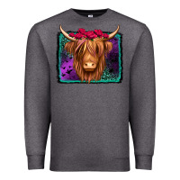 Charcoal Heather halloween highland cow Premium Sweatshirt - Jasminsmagicworld