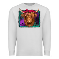 Dove Grey halloween highland cow Premium Sweatshirt - Jasminsmagicworld