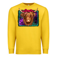 Lemon halloween highland cow Premium Sweatshirt - Jasminsmagicworld