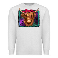 Oatmeal Heather halloween highland cow Premium Sweatshirt - Jasminsmagicworld