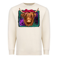 Sandshell halloween highland cow Premium Sweatshirt - Jasminsmagicworld