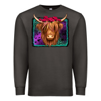 Smoke halloween highland cow Premium Sweatshirt - Jasminsmagicworld