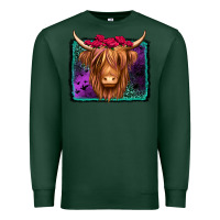 Sports Green halloween highland cow Premium Sweatshirt - Jasminsmagicworld