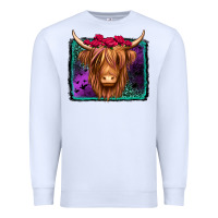 White halloween highland cow Premium Sweatshirt - Jasminsmagicworld