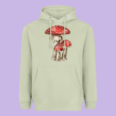 Autumn Mushroom Illustrations Heavyweight Hoodie Designed By Lillyallendesigns
