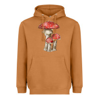 Meerkat Autumn Mushroom Illustrations Heavyweight Hoodie - LillyAllenDesigns