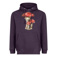 Plum Autumn Mushroom Illustrations Heavyweight Hoodie - LillyAllenDesigns