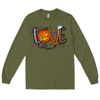 Army Green love halloween Long Sleeve Tee - CowhideDigitalArt