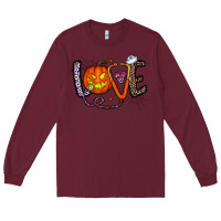 Burgundy love halloween Long Sleeve Tee - CowhideDigitalArt