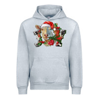 Heather Grey Joy Christmas Goat Urban Hoodie - LillyAllenDesigns