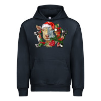 Navy Joy Christmas Goat Urban Hoodie - LillyAllenDesigns