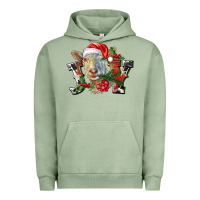 Pigment Oil Green Joy Christmas Goat Urban Hoodie - LillyAllenDesigns