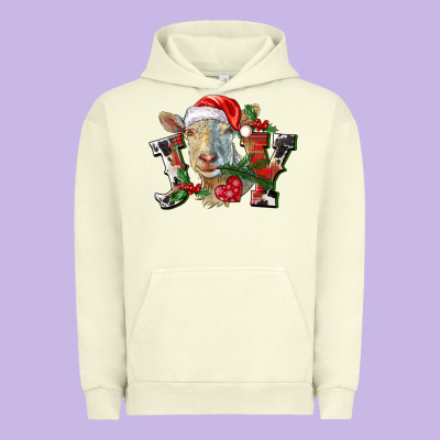 Joy Christmas Goat Urban Hoodie Designed By Lillyallendesigns