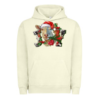 Pigment Pistachio Joy Christmas Goat Urban Hoodie - LillyAllenDesigns
