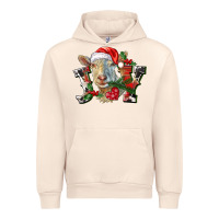 Sandshell Joy Christmas Goat Urban Hoodie - LillyAllenDesigns