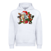 White Joy Christmas Goat Urban Hoodie - LillyAllenDesigns