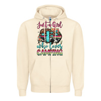 Sandshell just a girl who loves camping Zipper Hoodie - JahusDesignShop