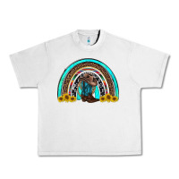 Lunar Rock western cowboy boots sunflowers rainbow Urban Heavy Tee - RanaPortraitStore