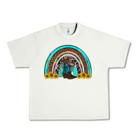 Pistachio western cowboy boots sunflowers rainbow Urban Heavy Tee - RanaPortraitStore