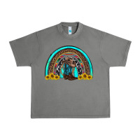 Tornado western cowboy boots sunflowers rainbow Urban Heavy Tee - RanaPortraitStore