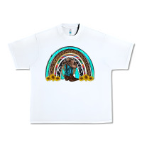 White western cowboy boots sunflowers rainbow Urban Heavy Tee - RanaPortraitStore