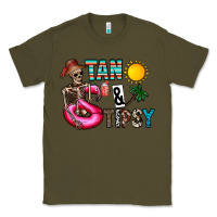 Army Green Tan Tipsy Classic Tee - CowhideDigitalArt