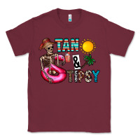Burgundy Tan Tipsy Classic Tee - CowhideDigitalArt