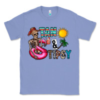Colony Blue Tan Tipsy Classic Tee - CowhideDigitalArt