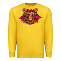 Lemon halloween highland cow horseshoe Premium Sweatshirt - Jasminsmagicworld