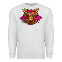 Oatmeal Heather halloween highland cow horseshoe Premium Sweatshirt - Jasminsmagicworld
