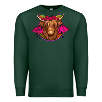 Sports Green halloween highland cow horseshoe Premium Sweatshirt - Jasminsmagicworld