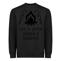 Black life is better around a campfire Heavyweight Sweatshirt - Unal Design