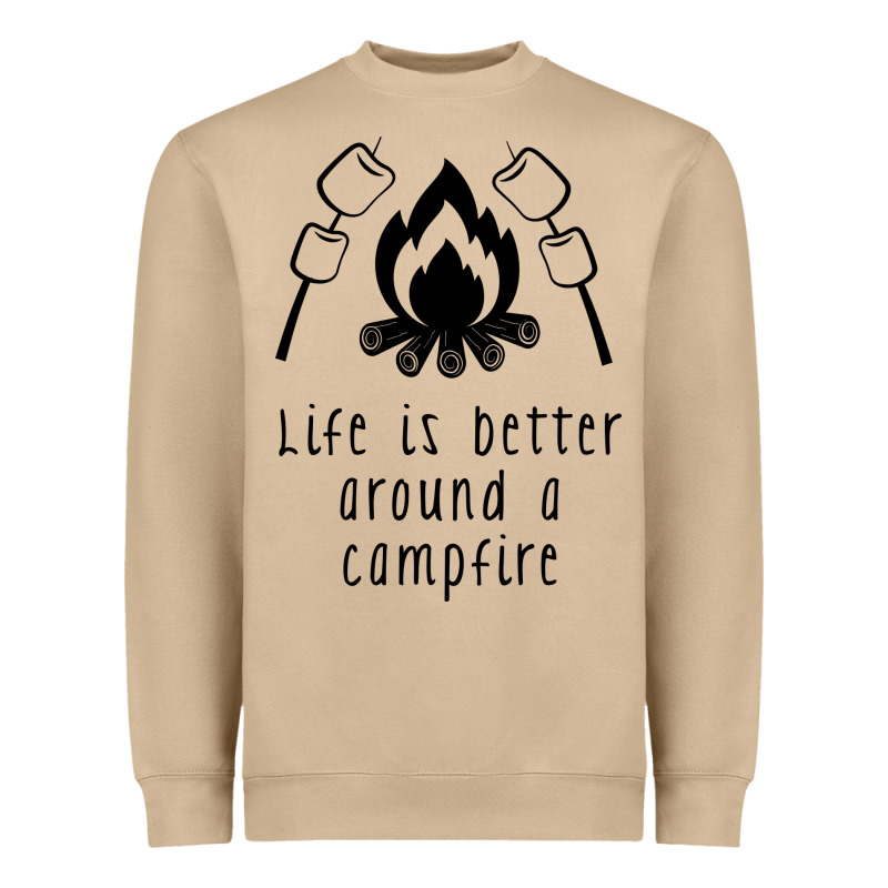Life Is Better Around A Campfire Heavyweight Sweatshirt by Unal Design | Teevron
