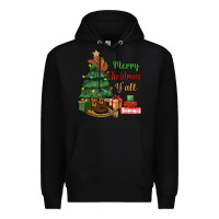 Black merry christmas y'all Premium Hoodie - MaliasSmallBusiness