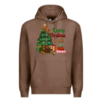 Chestnut merry christmas y'all Premium Hoodie - MaliasSmallBusiness