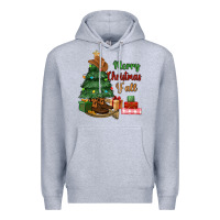 Heather Grey merry christmas y'all Premium Hoodie - MaliasSmallBusiness