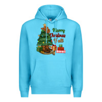 Ocean Blue merry christmas y'all Premium Hoodie - MaliasSmallBusiness