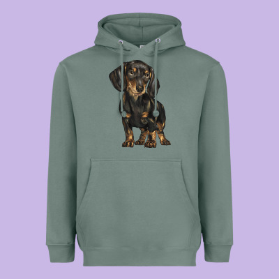 Dachshund Heavyweight Hoodie Designed By Barkaloodesign